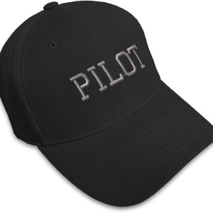 Pilot Silver Embroidered Acrylic Baseball Cap