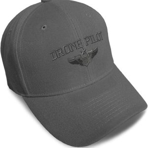 Drone Pilot Embroidered Gray Acrylic Baseball Cap